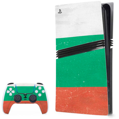 Bulgarian Flag Distressed PlayStation PS5 Skins